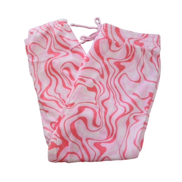 FUNKY ☆ PINK SWIRL ☆ 2-PIECE ☆ LOUNGE / WORKOUT SET ☆ NWT - Picture 3 of 11